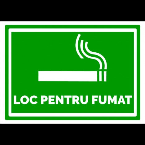 Indicator de informare loc pentru fumat